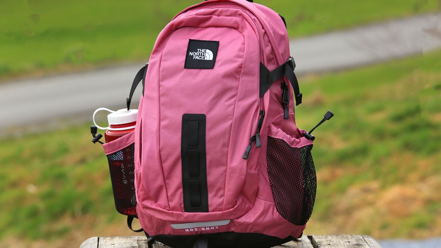 Northface hotshot alone on a bench