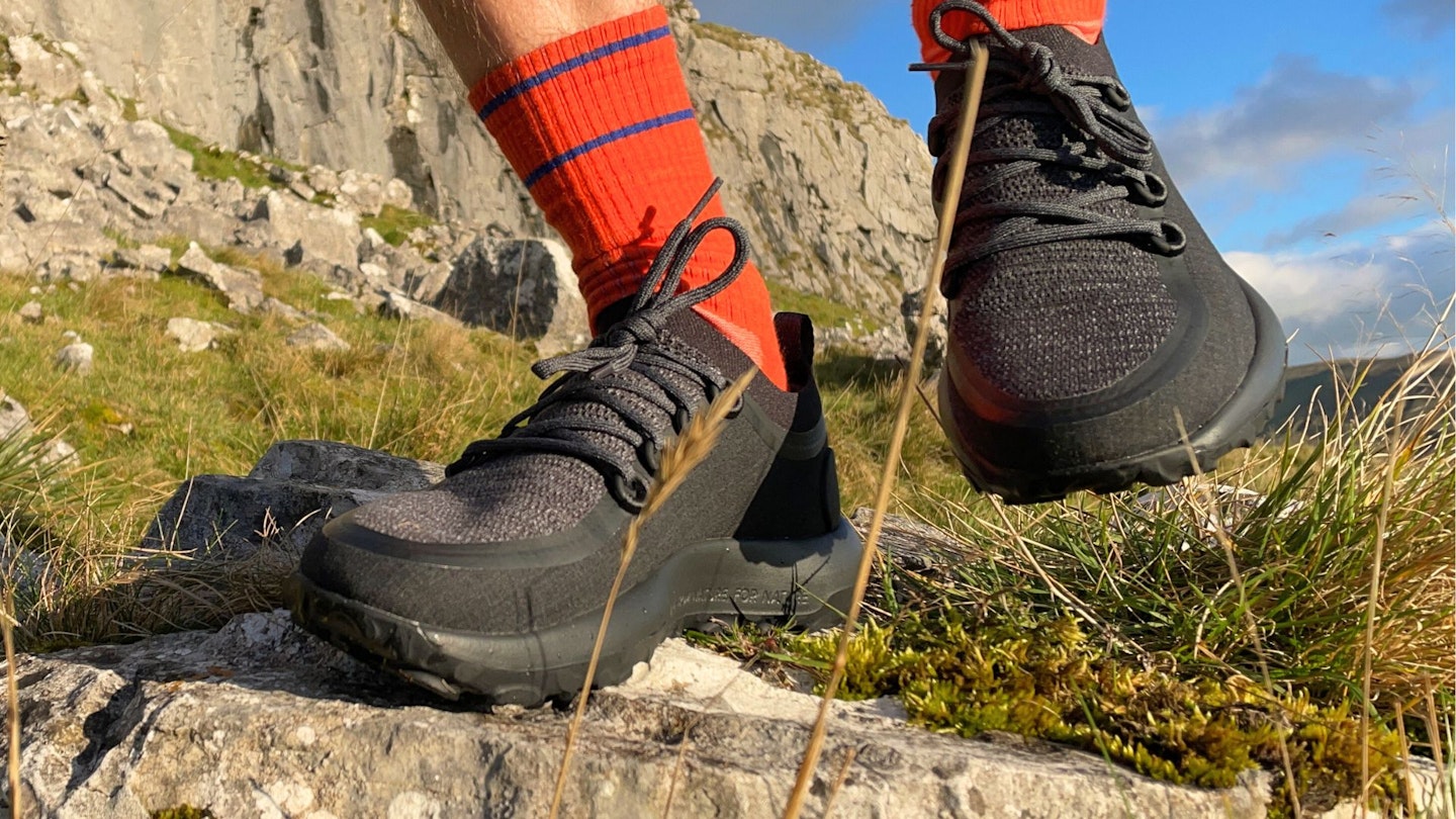 Runner wearing Allbirds Trail Runner SWT