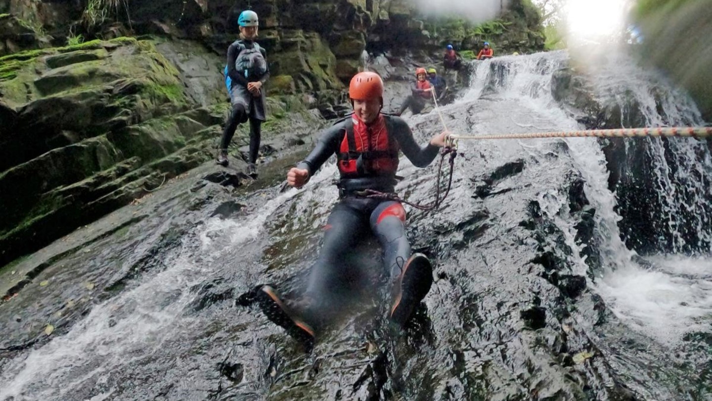 Canyoning Afon Prysor Ceunant Llennyrch Snowdonia North Wales
