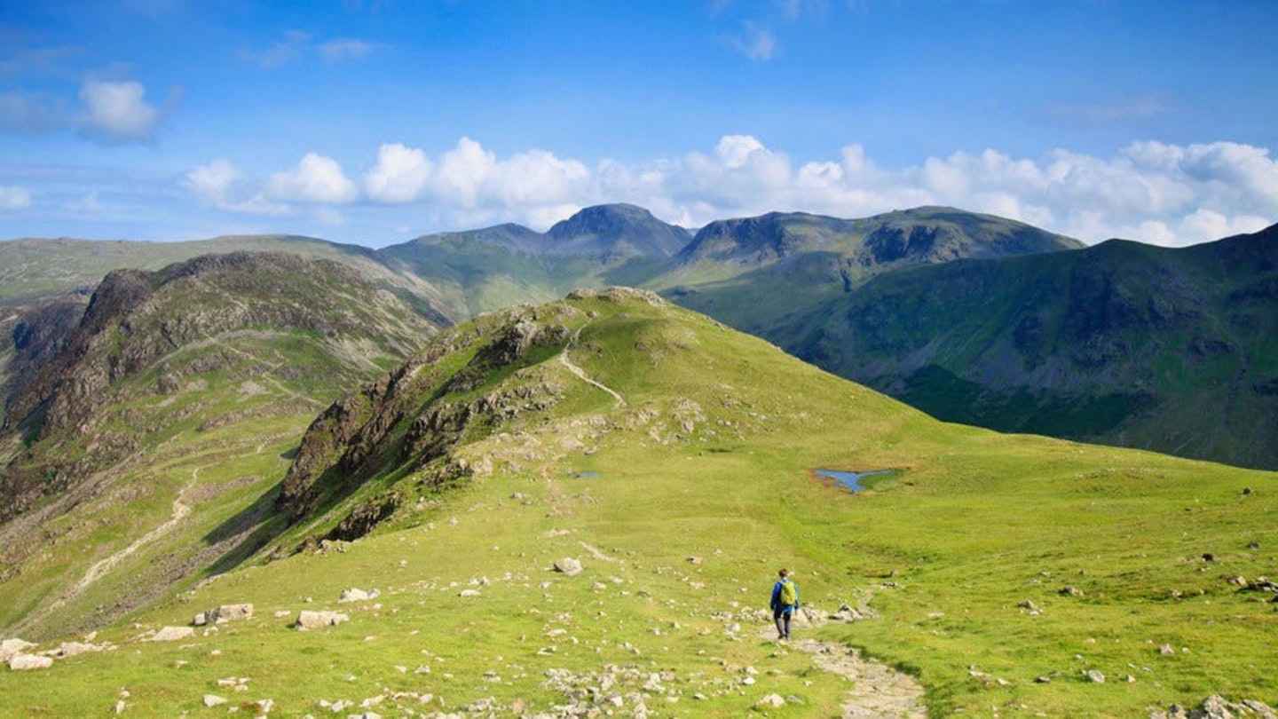 Heading towards the highest mountains in England on the Coast to Coast's Lake District stretch.