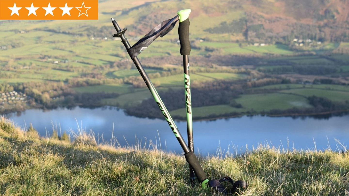 Fizan Compact trekking poles with star ratings