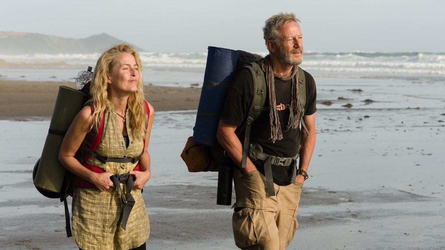 Gillian Anderson and Jason Isaacs in The Salt Path