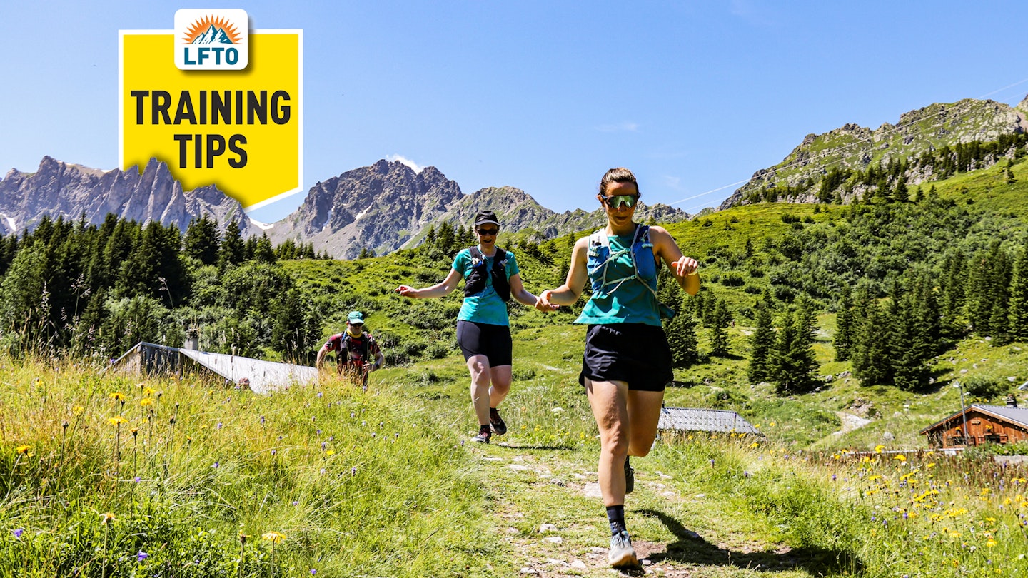 lfto training tips badge above mountain runners