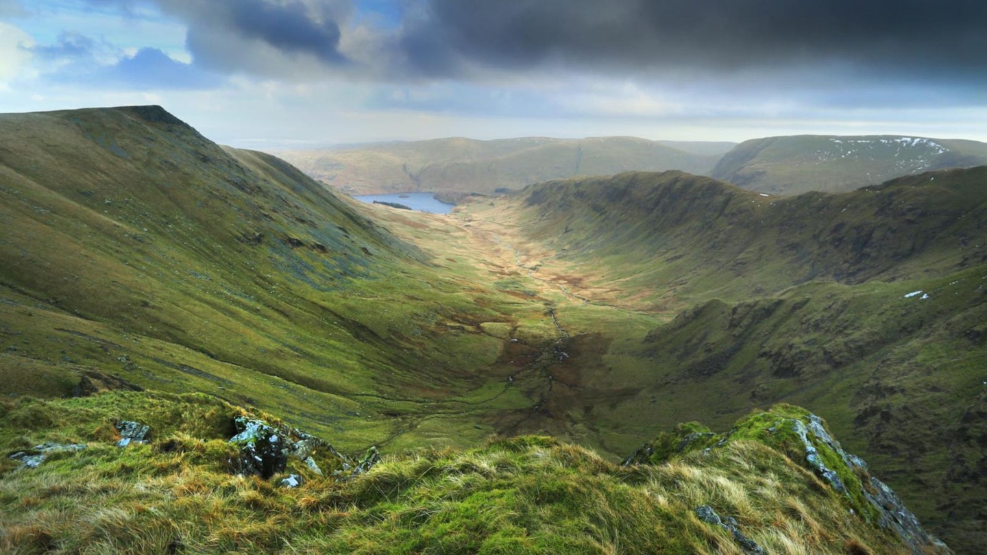 Looking at Kidsty Pike and into Riggindale from near Short Stile, north of High Street, Lake District