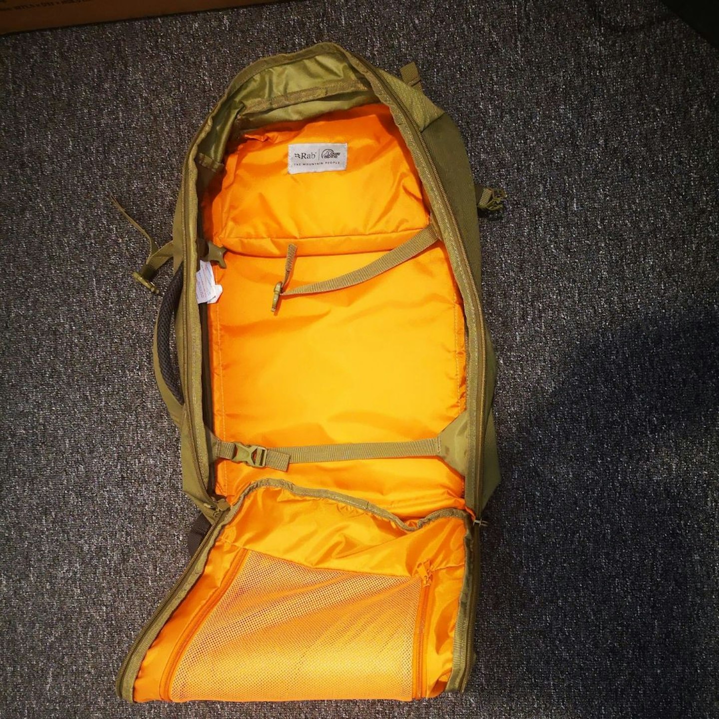 Lowe Alpine Interior shot with flap