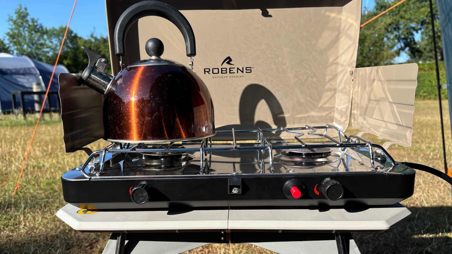 Robens Fire Hornet Basecamp Stove shown from the front