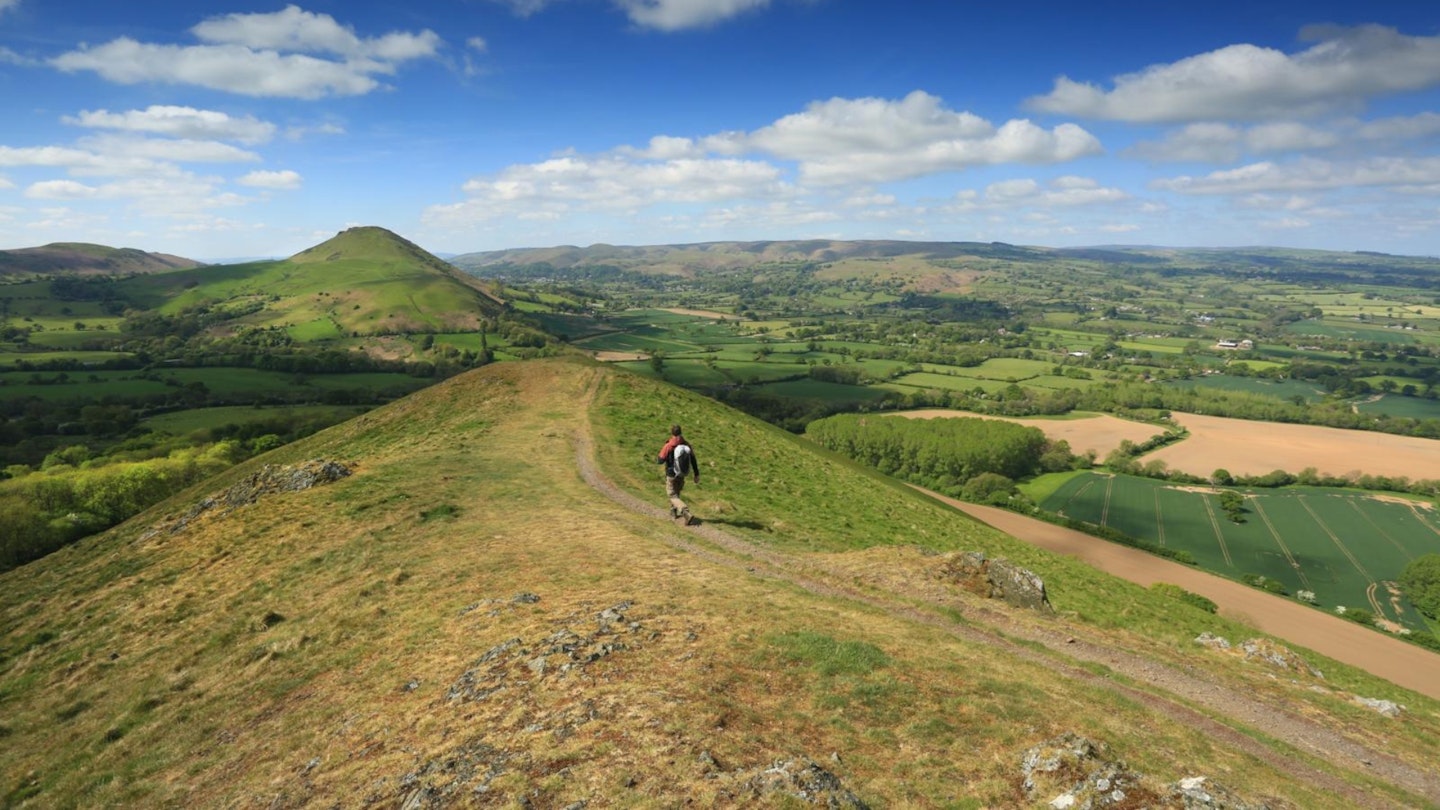 The Long Mynd seen from The Lawley