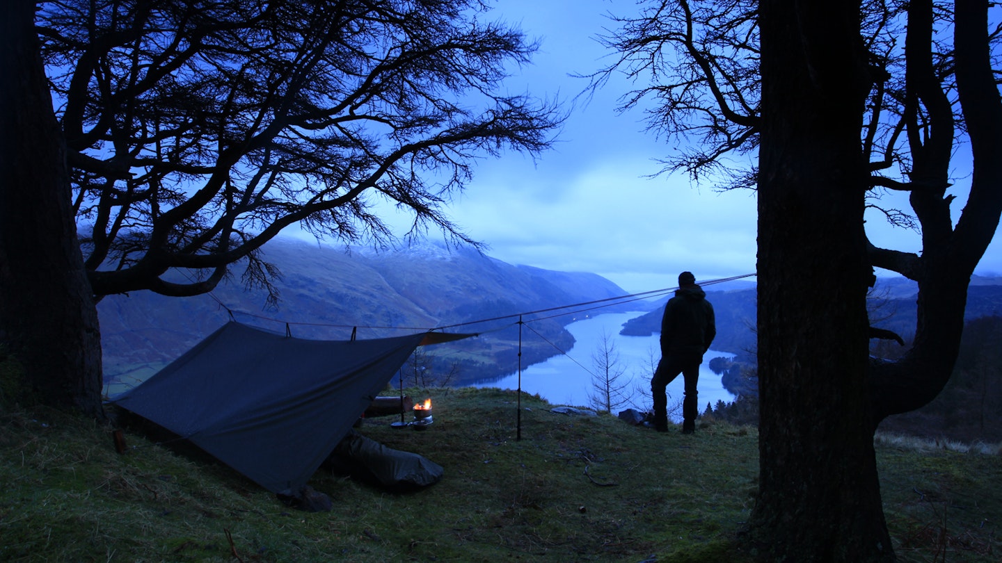 the views while tarp camping
