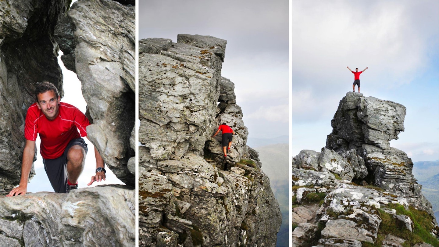 Standing on the summit of the Cobbler