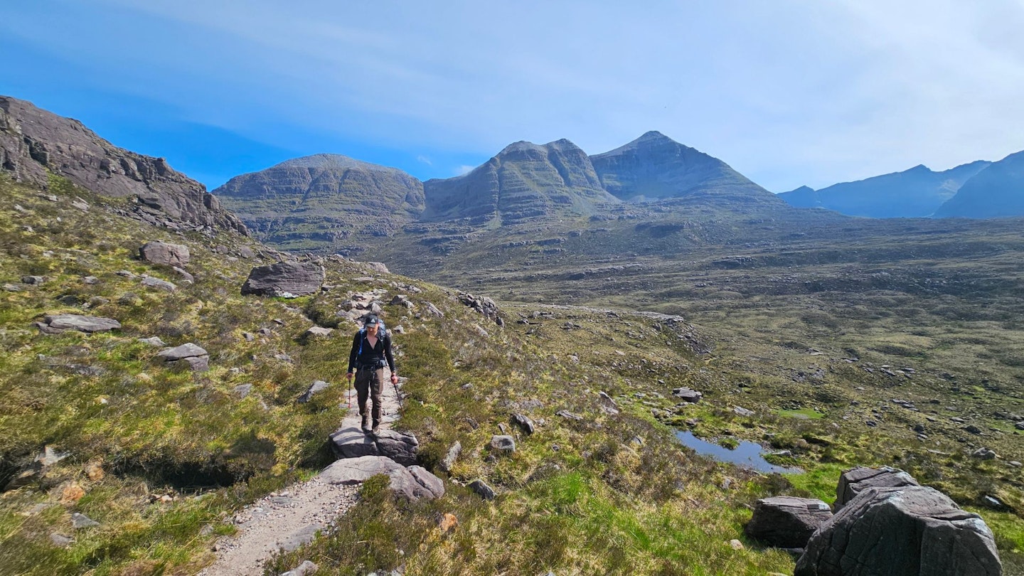 Hiking along the back of Beinn Eighe, Torridon