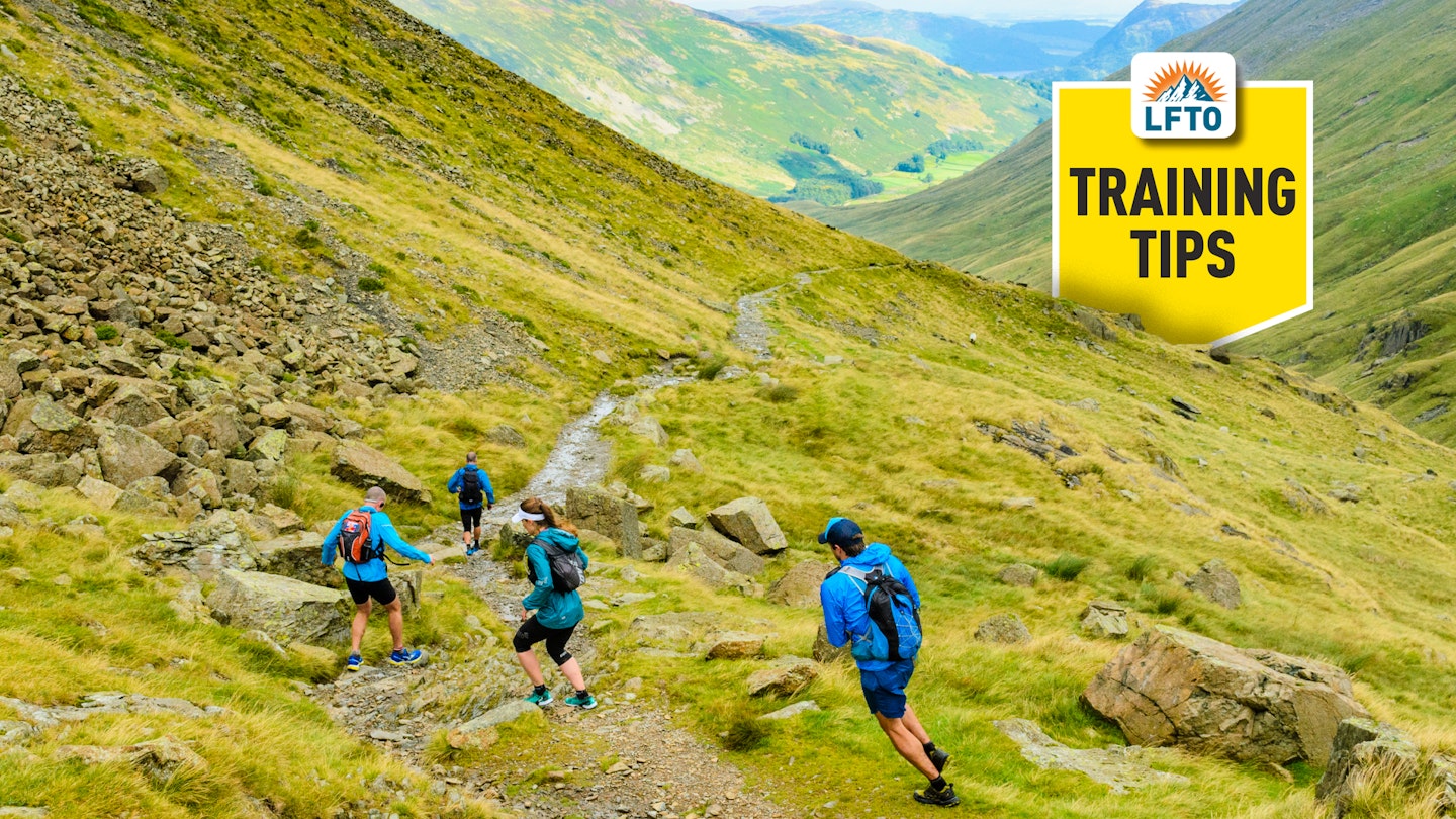 Training tips logo on trail runners