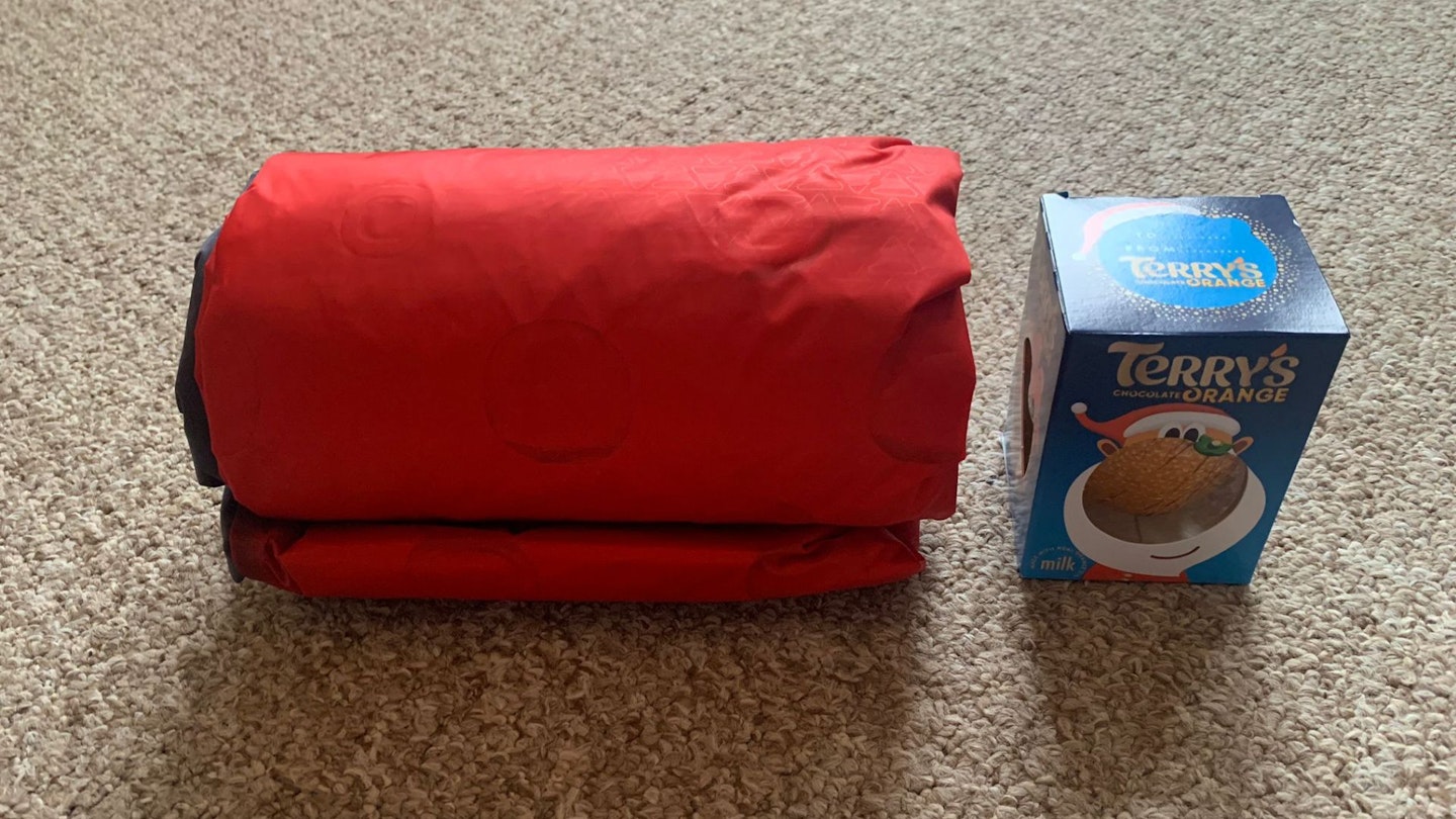 Vango Thermocore XPD Chocolate Orange for scale