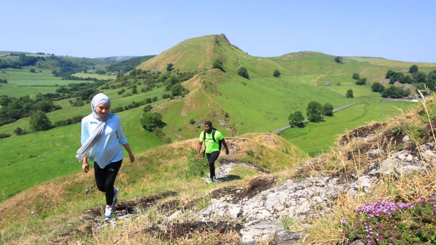 Walkers on Parkhouse Hill and Chrome Hill Peak District 1